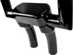 LA Choppers Black Solid Handlebar 5.5" Riser & Top Clamp Kit (LA-7442-05B)