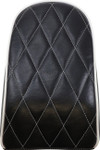 Le Pera Bare Bones Diamond Stitch Pillion Pad w/White Stitching (LYO-007PDMWTP)