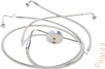 Magnum Polished Dual Disc ABS Lower Brake Line Kit (57010)