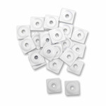 Woodys 5/16" Square Digger Aluminum Support Plates White 24 Pack (ASW2-3815)