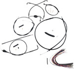 Magnum Black XR Handlebar Installation Kit for 12"-14" Ape Hangers (486291)