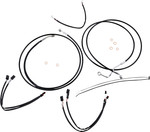 Magnum Black XR Handlebar Installation Kit for 15"-17" Ape Hangers (489422)