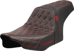 Saddlemen SDC Pro Series Gripper Black Seat w/Red Lattice Stitch (SC82307D4)