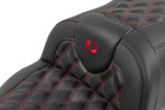 Saddlemen Roadsofa Carbon Lattice Red Stitch Seat w/ Backrest (823-07-206B4)