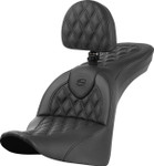 Saddlemen Roadsofa Lattice Stitch Seat w/ Backrest (818-33-182BR)