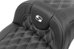 Saddlemen Extended Reach Roadsofa Lattice Silver Stitch Seat (823-07-20705)
