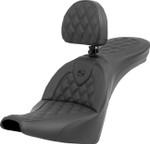 Saddlemen Roadsofa Lattice Stitch Seat w/ Backrest (818-30-182BR)