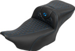 Saddlemen Extended Reach Roadsofa Honeycomb Blue Stitch Seat (823-07-190B1)