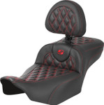 Saddlemen Extended Reach Roadsofa Lattice Red Stitch Seat (823-07-207B4)