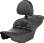 Saddlemen Roadsofa Carbon Tuck-n-Roll Seat w/ Backrest (823-07-204B0)