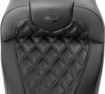 Saddlemen Roadsofa Carbon Lattice Stitch Seat w/ Backrest (823-07-206B0)