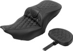 Saddlemen Roadsofa Carbon Lattice Stitch Seat w/ Backrest (823-07-206B0)