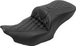 Saddlemen Roadsofa Carbon Lattice Stitch Seat w/ Backrest (823-07-206B0)