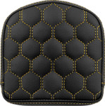 Saddlemen RoadSofa Honeycomb Sissy Bar Pad w/ Gold Stitching (040849GOL)