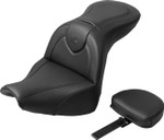Saddlemen RoadSofa Plain Black Seat w/ Backrest (818-31-187BR)