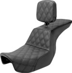 Saddlemen Tour Step-Up Full Lattice Stitch Seat w/ Backrest (806-04-195BR)