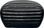 Le Pera Large Shiny Black Sissy Bar Pad w/ Pleated Stitch (L-SBP01PT-SH)