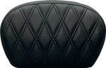 Le Pera Large Dull Black Sissy Bar Pad w/ Double Diamond Stitch (L-SBP01DD-DULL)