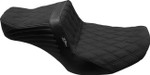Le Pera Tailwhip Black Seat Double Diamond Stitch w/ Gripper (LV-587DDGP)