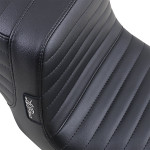 Le Pera Tailwhip Black Seat w/ Pleated Stitch (LN-581PT)