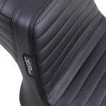 Le Pera Tailwhip Black Seat w/ Pleated Stitch (L-588PT)