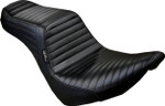 Le Pera Tailwhip Black Seat w/ Pleated Stitch (LYR-580PT)