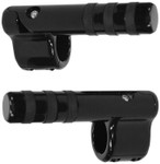 Lindby Black 3-Band Clamp-On Footpegs (BL715)