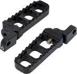 Joker Machine Billet Adjustable Serrated Narrow Footpegs | Black (08-61-3B)
