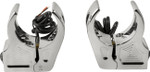 Joker Machine Fork Mount Amber Turn Signals | 39mm | Chrome (05-220-3)