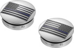 Figurati Thin Blue Line Flag Polished Swing Arm Pivot Covers (FD70-ABFL-SS)