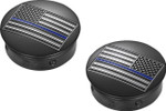 Figurati Thin Blue Line Flag Black Swing Arm Pivot Covers (FD71-AFBL-BLK)