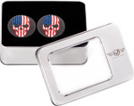 Figurati American Flag Skull Black Swing Arm Pivot Covers (FD25-AFSKULL-BK)