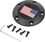Figurati 5-Hole Timing Cover | Black | American Flag (FD21R-TC-5H-BLK)