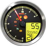 Koso HD-04 Multi-Function Speedometer/Tachometer | Chrome (BA051201)