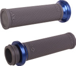 ODI Ruffian Lock-On Street Grips | TBW | Graphite/Anodized Blue (V30HTWH-U)