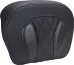 Mustang Chopped Tour-Pak Sissy Bar Pad w/ Sky Blue Stitching (88440SB)