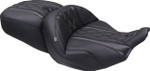 Mustang Super Touring One Piece 2-Up Seat - Black Stitch (89411)
