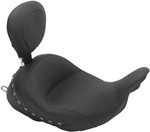 Mustang Lowdown Black Studded Solo Seat w/ Driver Backrest (79912)