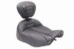 Mustang Deluxe Touring Extended Reach Solo Seat - Orange Stitch (89401MO)