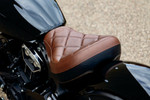 Mustang Standard Touring Solo Seat | Brown Diamond Stitch (76843)