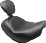 Mustang Wide Touring Solo Seat w/ Backrest | Smooth (89206)