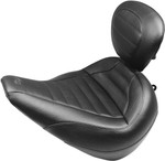Mustang Standard Touring Tuck & Roll Solo Seat w/ Backrest (79022)