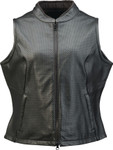 Z1R Serenity Womens Perforated Leather Motorcycle Vest
