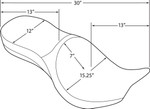 Drag Specialties Low Profile Seat w/EZ Glide II Slot | Smooth (0810-1605)