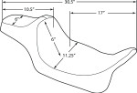 Drag Specialties Predator III Extended Reach Seat | Double Diamond (0801-1260)