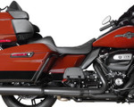 Drag Specialties Predator III Ext. Reach Seat | Dbl Diamond w/Silver (0801-1924)
