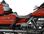 Drag Specialties Predator III Ext. Reach Seat | Double Diamond w/Red (0801-1925)