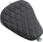 Drag Specialties Bobber Solo Seat | Double Diamond w/Silver Stitch (0804-0740)