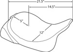 Drag Specialties Backrest Compatible Solo Seat | Mild Stitch (0801-0886)