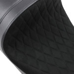 Drag Specialties EZ-ON Forward Low Solo Seat | Diamond Faux Suede (0801-1255)